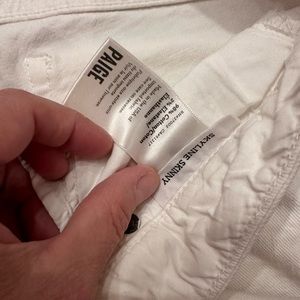 Paige skinny white jeans size 26
